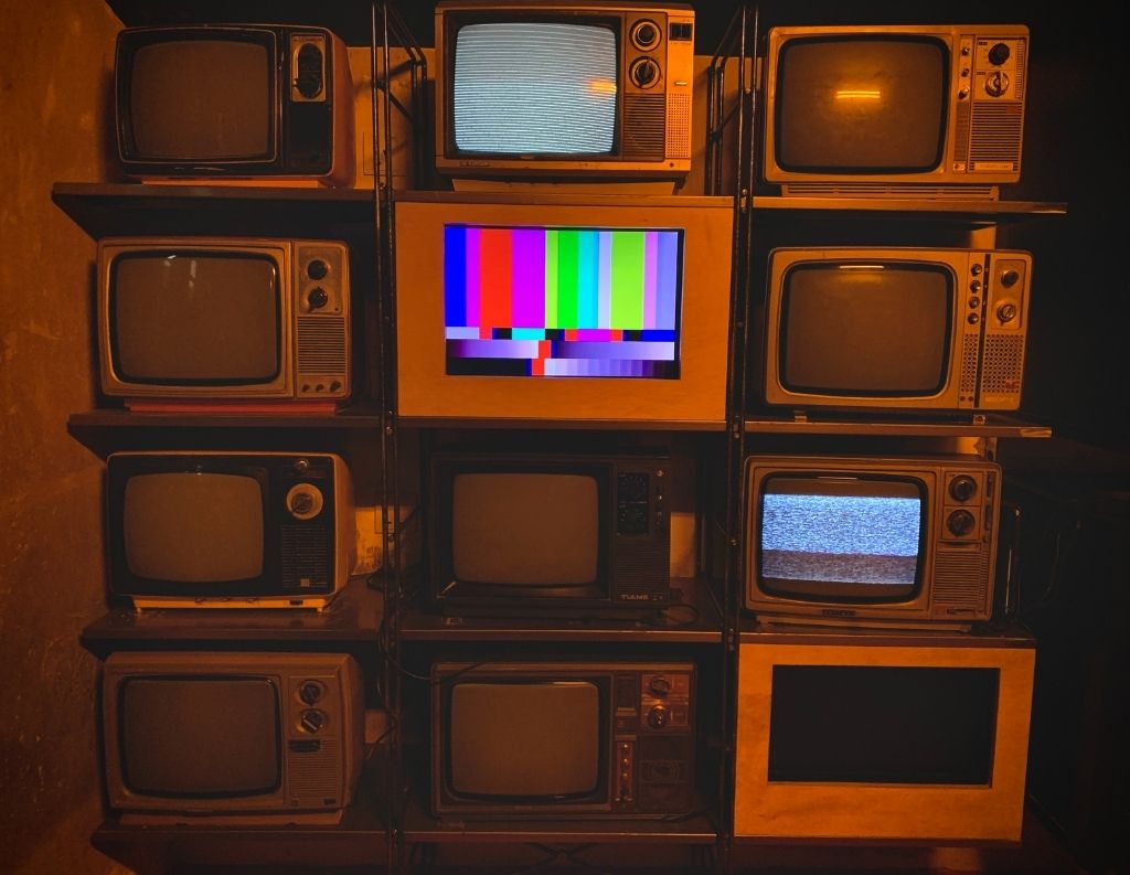 Old televisions that require disposal.