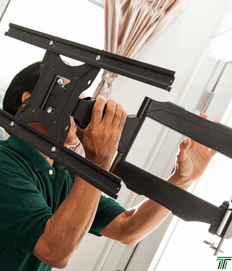 Topline is currently engaged in the installation of TV mounts.